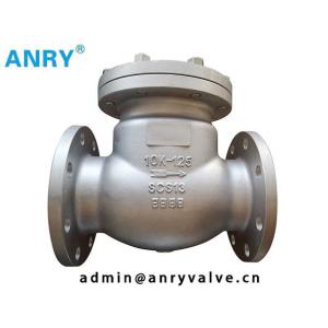 JIS 10K 13%CR WCB BODY FLANGED RF BB SWING TYPE CHECK VALVE