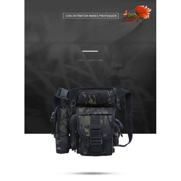 600D Oxford Fabric Portable Waist and Thigh Strap with Water Bottle Holder Logo