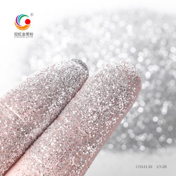 ODM Loose Cosmetic Glitter For Eyes PET Polyester Silver White Hexagon Sequin