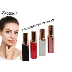 Rechargeable Mini Painless Face Hair Remover Gold Plated Lipstick Shaped