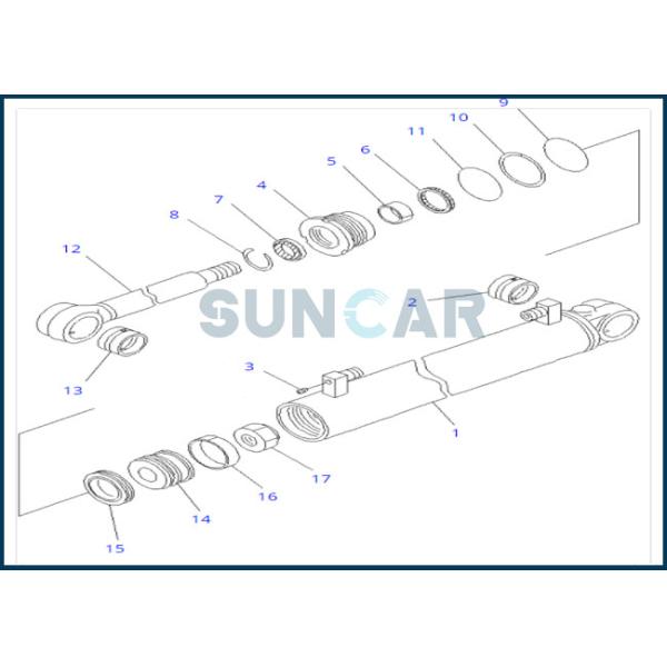 707-99-24120 7079924120 Steering Cylinder Service Kit Fits WA350-3 KOMATSU