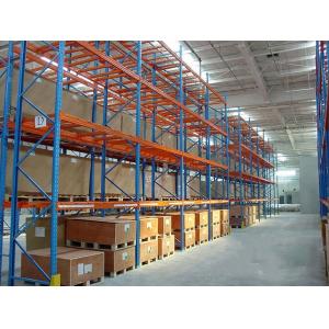 Q235B Steel Heavy Duty Shelf Racks Standard Warehouse Equipment Blue / Orange