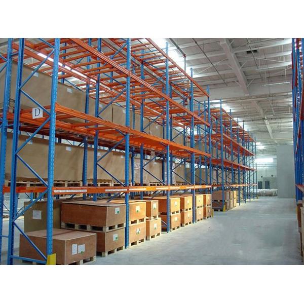 Q235B Steel Heavy Duty Shelf Racks Standard Warehouse Equipment Blue / Orange