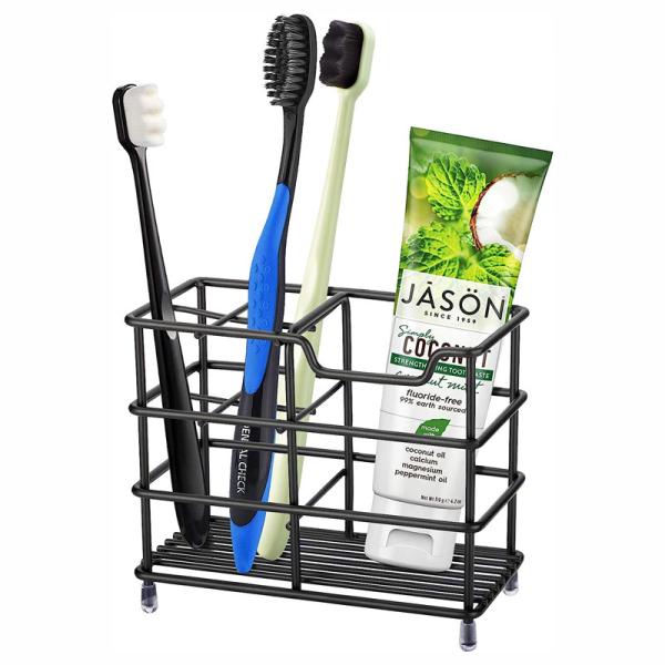 Single Marble Stone Stainless Steel Toothpaste Holder Stand Bathroom Accessories Organizer Toothbrush Holder