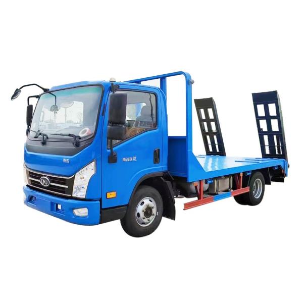 Buy CNJ  4*2   Flat  Bed Truck      Flatbed Carrier     Equipment Transport Trucks at wholesale prices