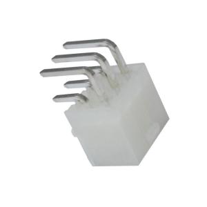 White Right Angle 6 Pin Header Wafer Pcb Wire To Board Connectors 30m Ohm