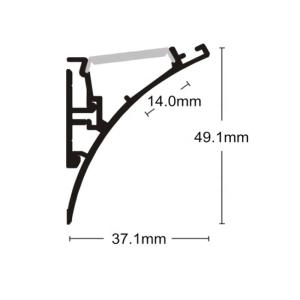 Surface Mounted Plasterboard LED Profile , Anodized LED Extruded Aluminum
