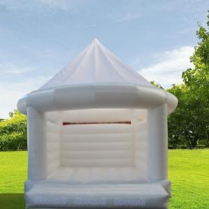 Customized Size White Jumping Castle with Slide and Repair Kit Included