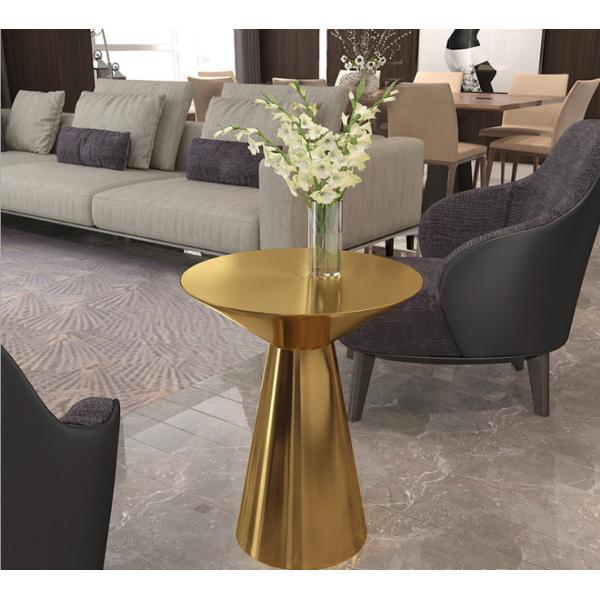 Contemporary design Round Gold stainless steel High Bistro table Pub table for