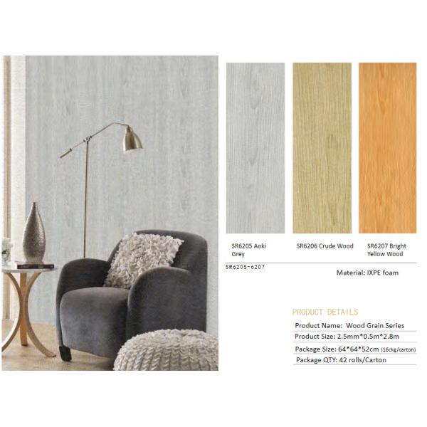 Soundproof Waterproof Foam Self Adhesive Wallpaper Roll For Indoor Wall Decoration