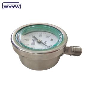 60mm Silicone Hydraulic Liquid Filled Pressure Gauge Stainless Steel Material