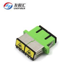 SC To SC OM3 OM4 Fiber SC/APC Duplex Shutter Adapter