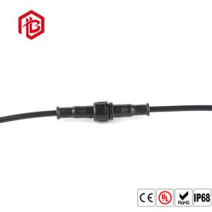M11 Waterproof Male And Female LED Light Connector PVC Integrated Injection