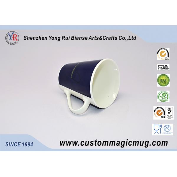 White Porcelain Color Changing Mug V Shaped Mug Company Promotional Giveaways