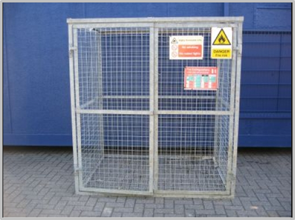 Compressed Gas Cylinder Cages Gas Canister Storage For Warehouse 800*900*430mm