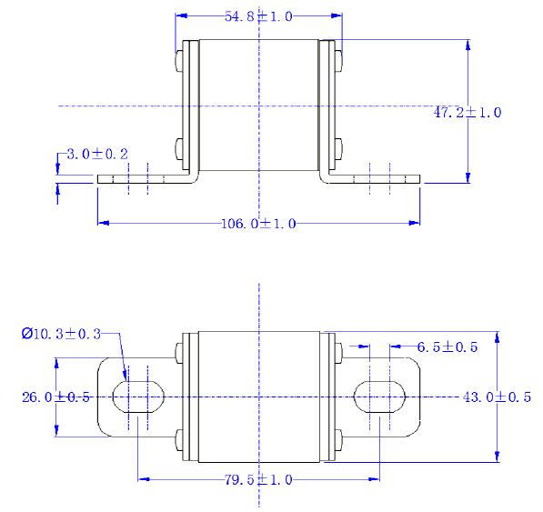 A4303 Hybrid Electric Vehicle Power Ceramic Automotive Fuses 750VDC 500A~630A