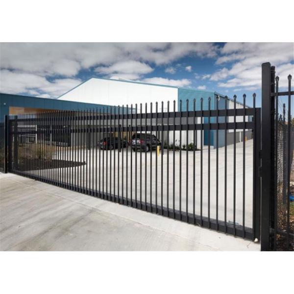 2.4m x 2.4m SHS 65mm tube black garrison garden fence panels