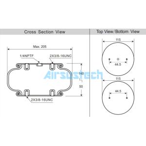 Direct Replacement Firestone W01-358-7484 Rubber Air Spring for Spin Washing Machines