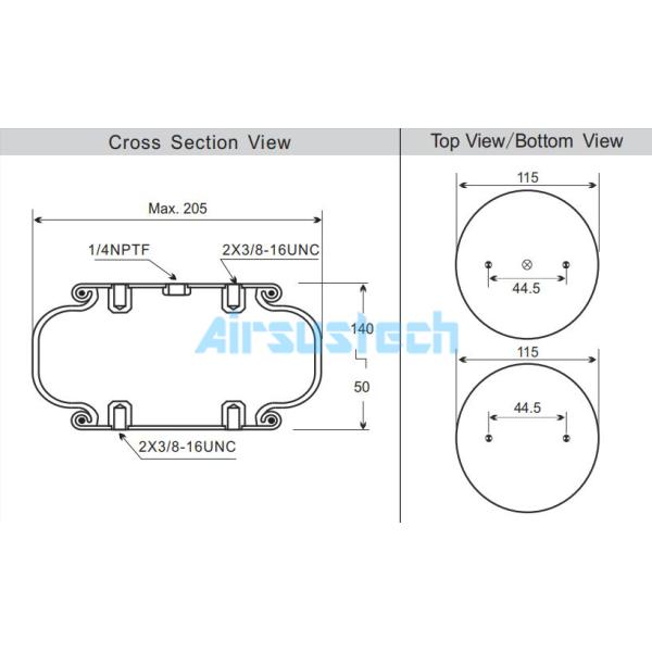 Buy Direct Replacement Firestone W01-358-7484 Rubber Air Spring for Spin Washing Machines at wholesale prices