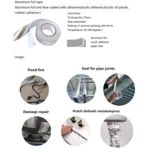 Temperature Resistant Flame Retardant Aluminum Foil Tape,silver acrylic adhesion