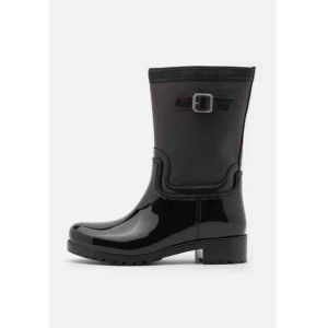 Ladies Pvc Tall Garden Boots Waterproof Rain Boots With Solid Pvc Upper Buckled