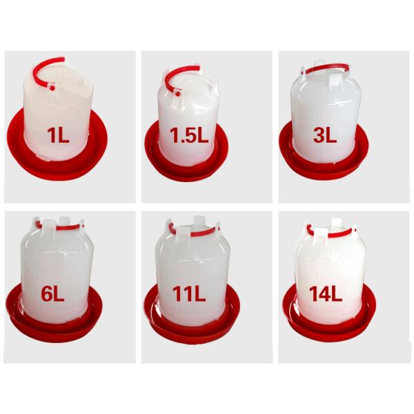 Automatic Plastic Broiler Poultry Chicken Water Feeder Pan For Chicken Farm