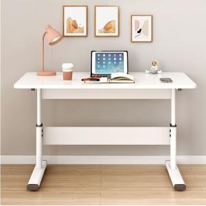 Manual Height Adjustable Office Furniture Black White Wooden Standing Desk for