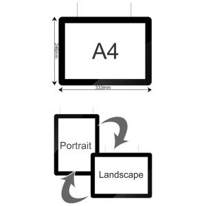 Both Vertical and Horizontal Hanging Led Acrylic Light Box A4 210mm*297mm for
