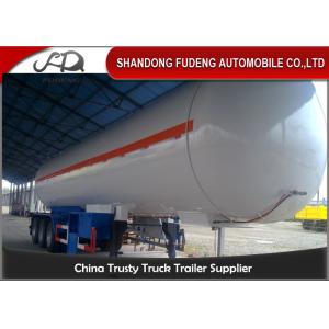 Auto Cylindrical LPG Tank Trailer With Ellipse Head 50cbm Three Axles