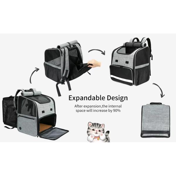 Airline Approved Pet Carrier Backpacks Expandable Pet Travel Carrier Backpack Customized