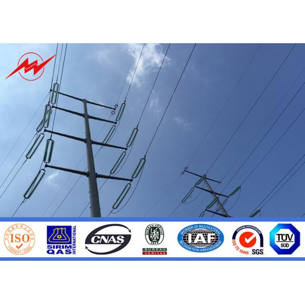Buy Galvanized Electrical Power Pole 25M 110KV for Electrical Power Distribution at wholesale prices