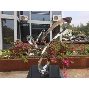 Outdoor Abstract Small Garden Sculptures , Modern Stainless Steel Sculpture