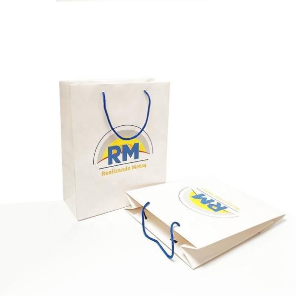 Buy Customized Size Business Gift Shopping Paper Bag with Handle and Customized Logo at wholesale prices