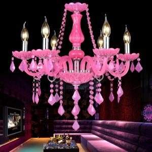 Pink Crystal Chandelier Low Price For Bar Foyer Living room Decor ( WH-CY-22)