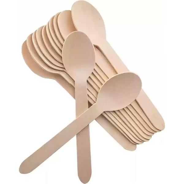 Biodegradable Disposable Wooden Cutlery Set 100% Eco Friendly Compostable Wooden