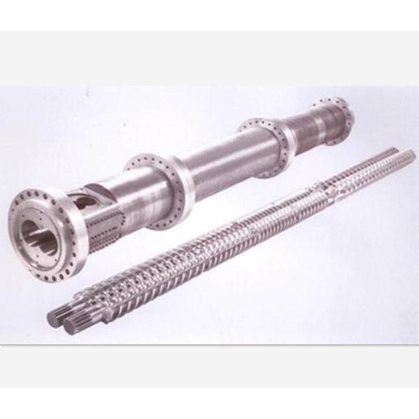 Buy Durable Bimetallic Parallel Twin Screw And Barrel For Double Screw Extruder Machine at wholesale prices