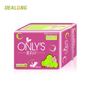 100% Organic Cotton Sanitary Pads Maxi Pads Printed High Absorbency