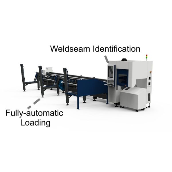 Weldseam Identification Fully Automatic Loading Metal Tube Laser Cutter Water