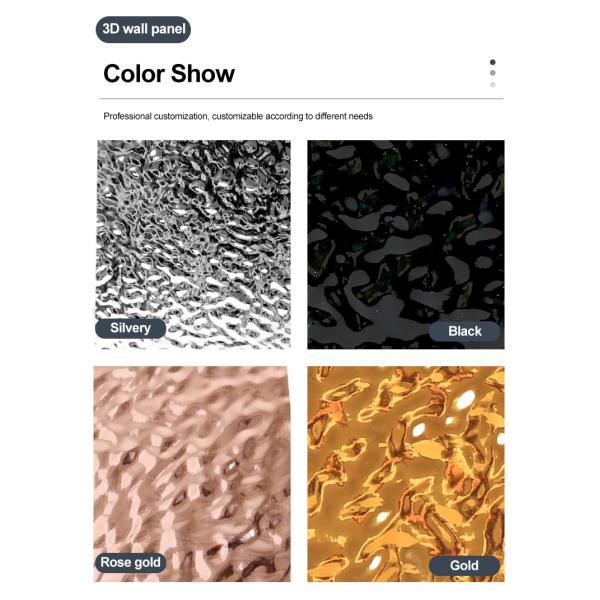 Waterproof Decorative Wall Panels Water Wave Pattern Bamboo Charcoal Wood Veneer Panels