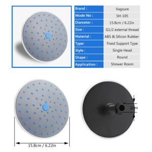 Ceiling / Wall Mounted Rain Shower Head , 6 Inch Round Rain Shower Head Easy