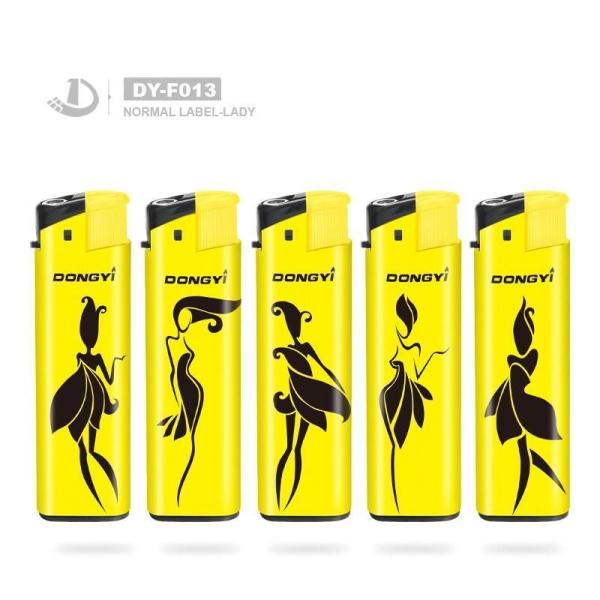 Dongyi Customized Label Windproof Gas Lighter EUR Standard ISO99994 DY-F013