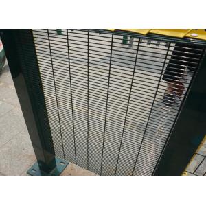 PVC Coated Surface 358 Security Mesh Panels 2.1 X 2.4 Meter For Prison Fence