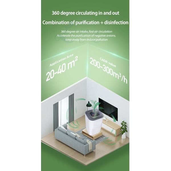 2022 New Purificador De Aire Hepa Desktop Ionized Air Purifier Negative Ion True Hepa Filter Portable Air Purifier Manufacturer