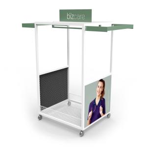 Retail Gondola Clothing Store Display Rack Wood Effect
