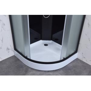 900x900x2150mm Quadrant Shower Enclosure Black 5mm