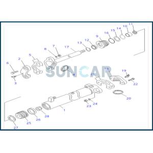23D-63-32100 23D6332100 Scarifier Cylinder Seal Kit For KOMATSU Grader GD305A-1