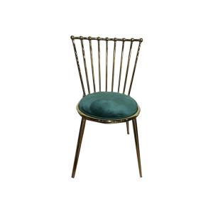 Electroplating Iron Frame 81.5cm Dark Green Dining Chairs