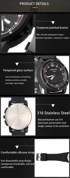 316 Steel Bottom Cover 24cm Waterproof Sports Smartwatch