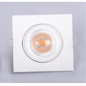 Square White Ceiling Recessed Spotlights Gu10 Downlight Adjustable