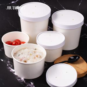 Disposable Biodegradable Paper Bowl With Lid